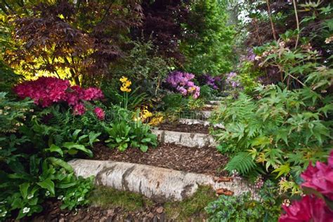 Tranquil Garden Landscape Stock Photo Image Of Timber 44278044