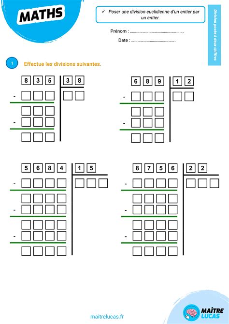 Technique De La Division Chiffre Cm Exercices Imprimer The Best Porn