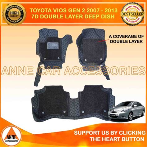 Double Layer D Rohs Deep Dish Matting For Toyota Vios Gen