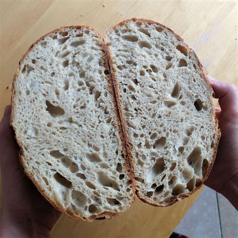 Obligatory Crumbshot Of Yesterdays Levain Bread Hope You Like It R Breadit