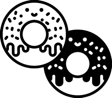 Premium Vector Donuts Baked Glyph And Line Vector Illustration