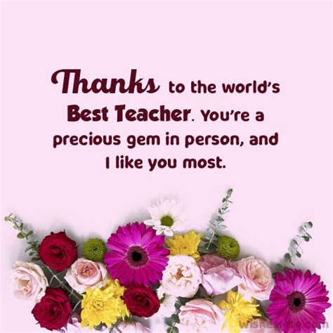 120 Thank You Teacher Messages And Quotes Wishesmsg