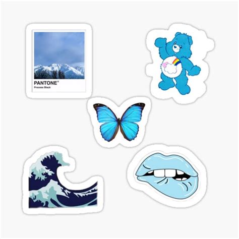 Blue Aesthetic Pack Sticker By Shwimshady Redbubble