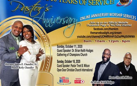 Pastors 36th Anniversary Celebration — The Marvelous Light Christian