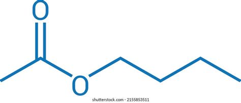 estructura química del acetato de butilo vector de stock libre de