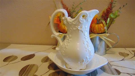 Vintage Pre Owned White Napco Pitcher And Saucer Etsy