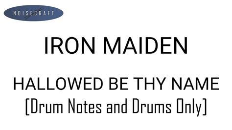 Iron Maiden Hallowed Be Thy Name Drum Score Notes And Drums Only