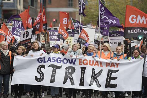 Glasgow Equal Pay March Sees Over 8 000 People Take To Streets After