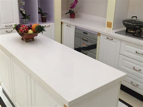 Supply Solid Vena Pure White Quartz Countertops Wholesale Factory