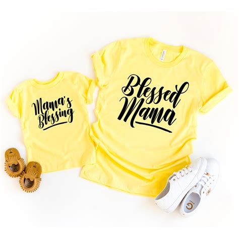 Mamas Blessing Blessed Mama Shirt Blessed Mama Tshirt Mommy Etsy