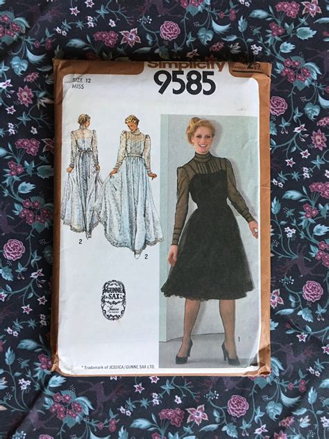 Tracing Copy Of Vintage Simplicity Gunne Sax Sewing Pattern Size