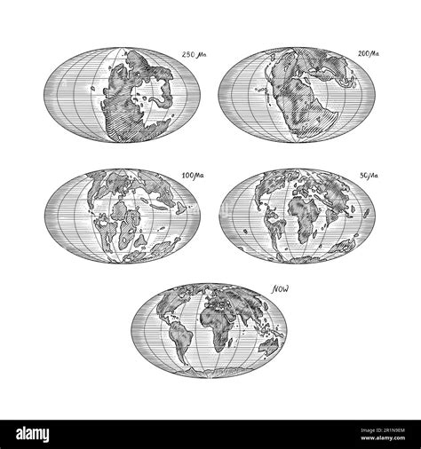 Continental Drift Theory Black And White