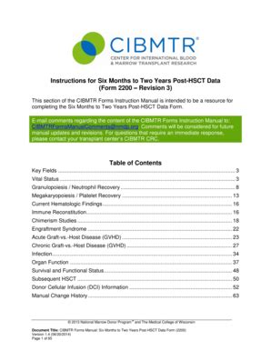 Fillable Online Cibmtr Mo Yr Follow Up Form Ver Pdf Center