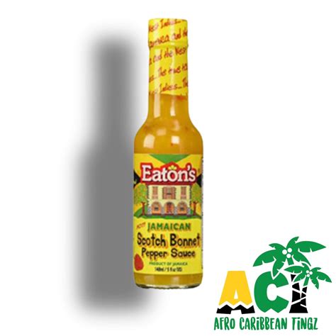 Eatons Jamaican Sctch Bonnet Pepper Sauce Afro Caribbean Tingz