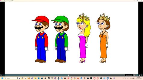 Mario, Luigi, Peach, And Daisy by JosephWilliams2006 on DeviantArt