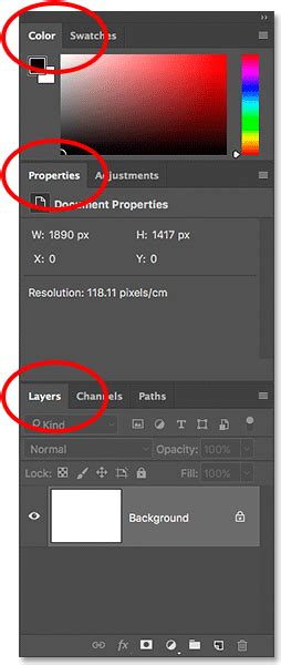 Managing Panels In Photoshop