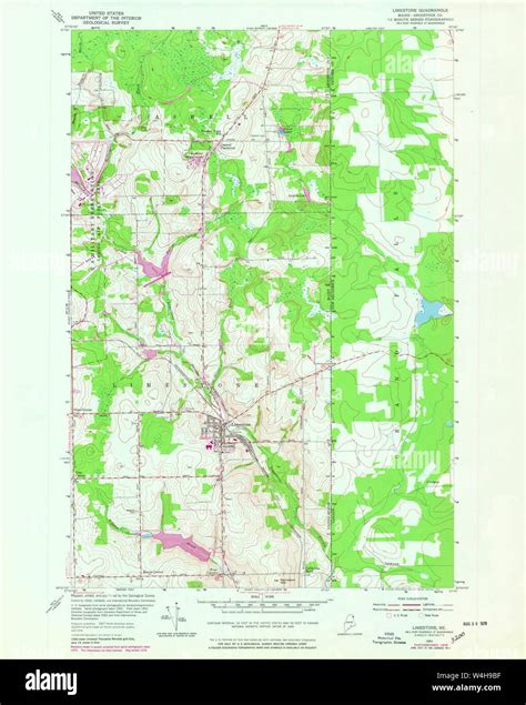 Limestone maine map hi-res stock photography and images - Alamy