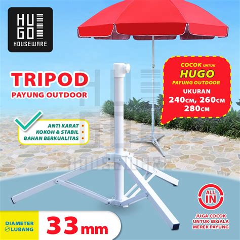 Jual HUGO Payung Jualan Tenda Lapak 260 Cm Dua Lapis Dobel Jari Jumbo