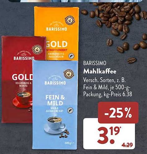 Barissimo Mahlkaffee Angebot bei ALDI SÜD 1Prospekte de