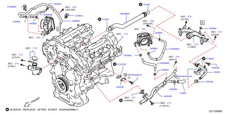 14056 EY01A Engine Coolant Hose Genuine Nissan Part