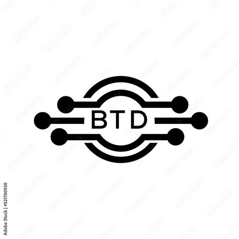 Btd Letter Logo Btd Best White Background Vector Image Btd Monogram