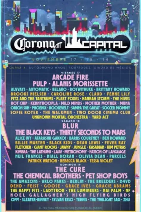 Teco Edukator On Twitter Line Up Corona Capital M Xico Arcade Fire