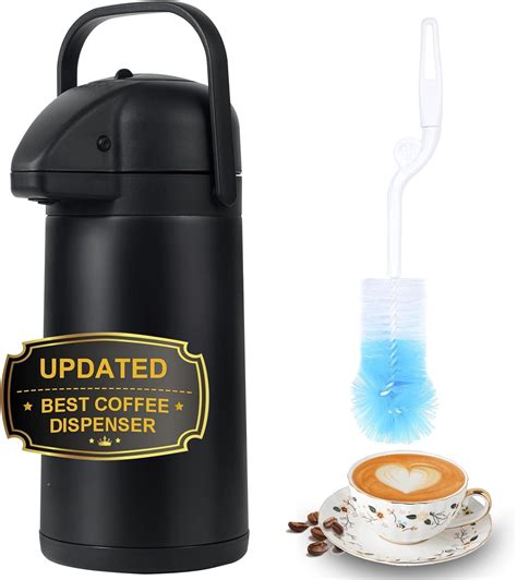 Updated Airpot Coffee Dispenser With Pump Oz Insulated Thermal Coffee Carafe For Keeping Hot