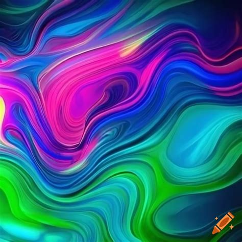 An abstract wallpaper using neon colors on Craiyon