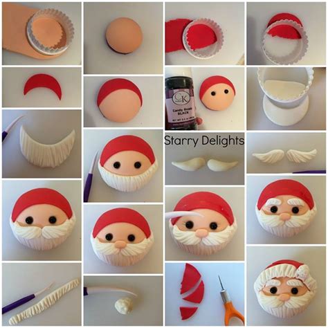 Starry Delights Santa Cupcake Topper Tutorial By Starry Delights