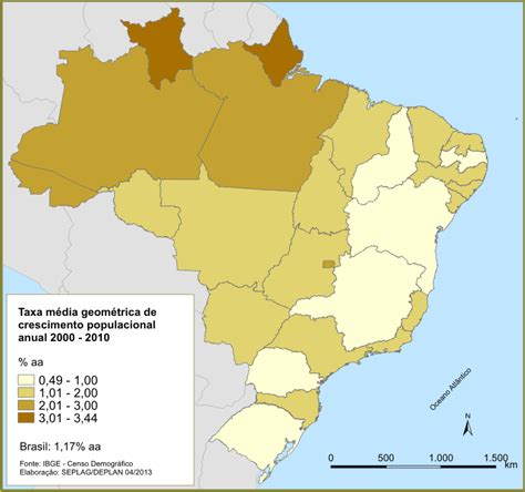 Taxa De Crescimento Anual Da Popula O Brasil Atlas