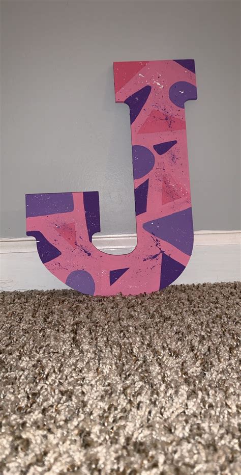 DIY Painted Wooden Letter | Painting wooden letters, Diy painting ...