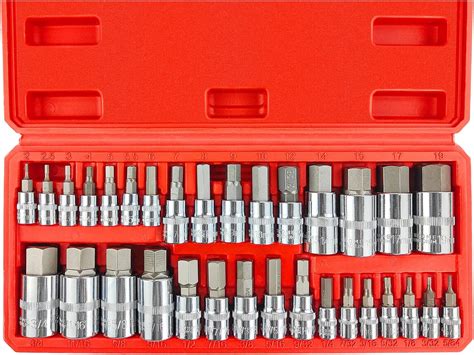 WETT 32pcs Master Hex Bit Socket Set Allen Socket Set 5 64 To 3 4 Inch