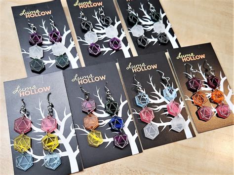 Gay Pride Flag Rainbow LGBTQ Dice Dnd D RPG Gamer Lightweight Laser Cut Acrylic Dangle
