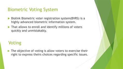 Biometric Voting System Ppt