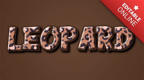 Leopard Effect Text Font Generator