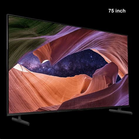 Black Sony 75 Inch KD-75X82L 4K Ultra HD TV, Metallic Gray Finish at ...