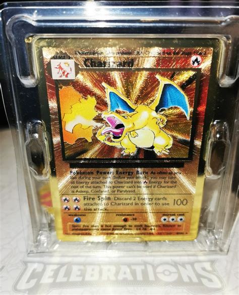 Pokemon GOLD Metall Charizard 25th Annive Celebrations 4 102 Kaufen