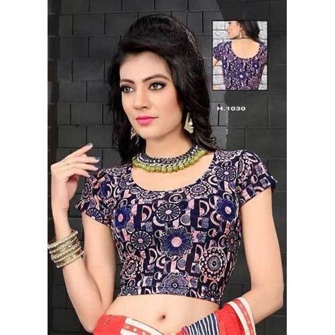 Half Sleeves Embroidered Printed Party Wear Blouse At Rs 190 Piece In Surat