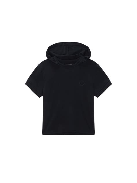 Musinsa Matin Kim Layered Hoody Half Sleeve Top In Navy