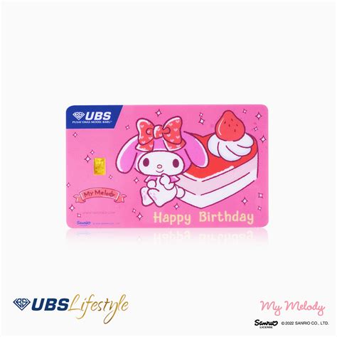 UBS Sanrio My Melody Happy Birthday 0 1 Gr UBSLifestyle Perhiasan