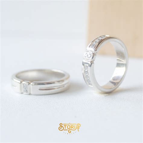 Jual Cincin Kawin Couple Perak Sterling Silver Ss Nikah Tunangan