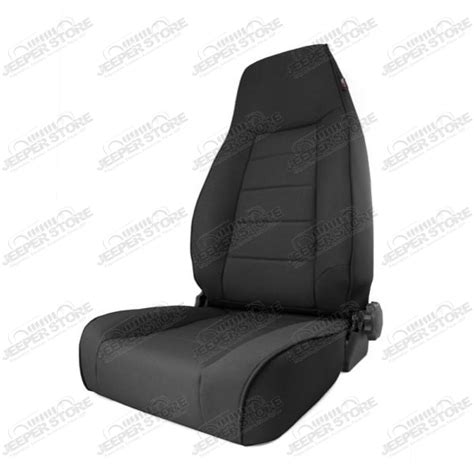 Seat High Back Front Reclinable Black Denim 84 01 Cherokee Xj