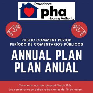 The Providence Housing Authority Comment Period Open For Docs