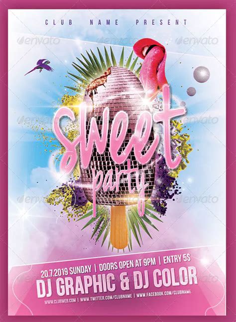 Sweet Party Flyer Templates Free And Premium Downloads