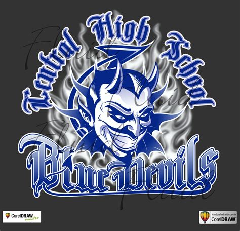 Blue Devils Mascot - Fluid Designs Inc.