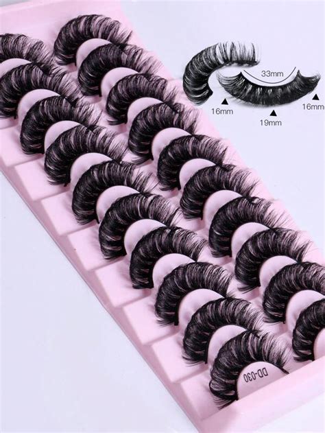 10pairs Extra Long False Eyelashes SHEIN