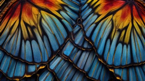 Premium AI Image A Close Up Of A Butterfly Wing With The Blue Wings