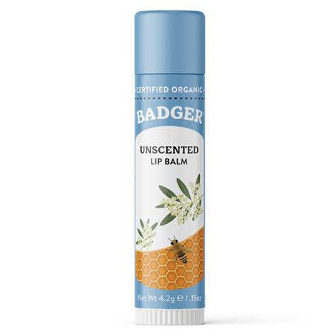 Badger Organic Lip Balm Unscented -- 0.15 oz - Vitacost