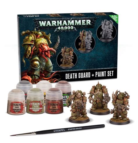 Warhammer 40K: Death Guard + Paint Set | The Hooded Goblin