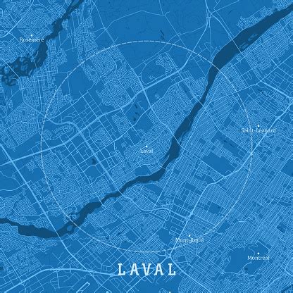 Laval Qc City Vector Road Map Blue Text Stock Illustration - Download ...